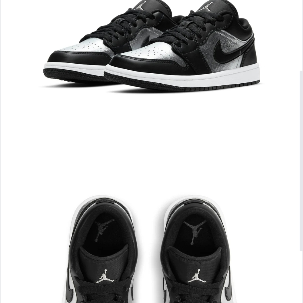 Nike Air Jordan Low Black and Silver Shoes Womens Size 8